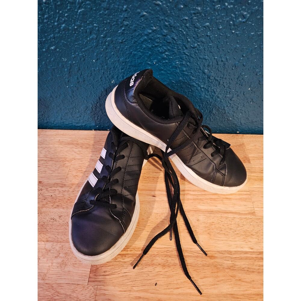 Adidas Grand Court Sneakers Women's Size 7 Black White Casual Tennis Shoes - Picture 3 of 7